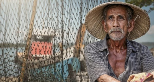 An Old Man Fishing