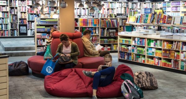 Teenagers in the Book Store