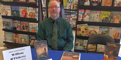William O'Flaherty at book signing for The Misquotable C.S. Lewis and C.S. Lewis Goes to Hell