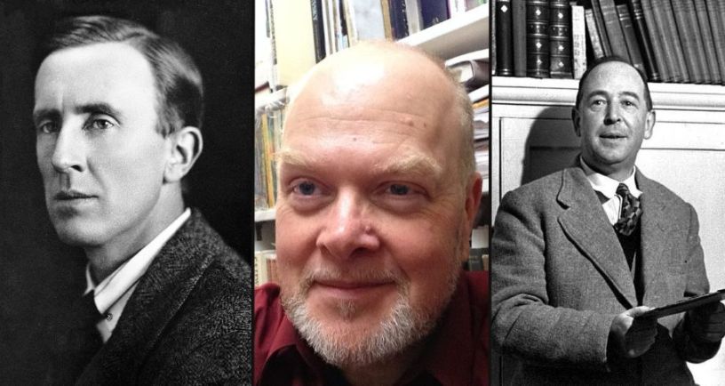 Dale J Nelson next to pictures of JRR Tolkien and CS Lewis