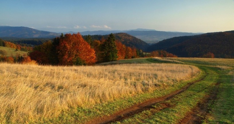 Slovakian countryside autumn - graphic for article on Slovak autumn/winter proverbs and sayings